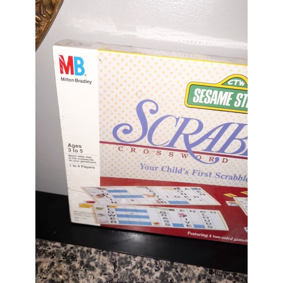 Sesame Street Kids Scrabble Game by Milton Bradley 1992 Vintage Game New Sealed - Picture 11 of 11